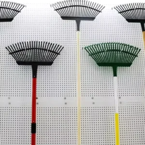 Factory Direct GIYU 25 Tine Garden Leaf Rake Durable Lightweight Lawn Yard Rake Wooden Stainless Steel Aluminum Handle 1 Year
