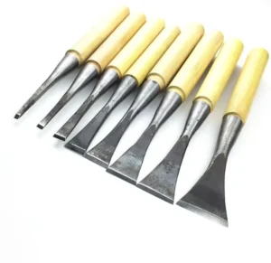 Factory Direct Hand Forged High Temperature Quenching Woodworking Chisels Flat Shovel Carving Flower Tools Punches DIY Wood
