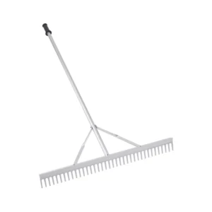 Factory Direct Sale Lightweight Aluminum Landscape Rake Detachable Corrosion resistant Pole Eco friendly 36 Tines Roof Snow
