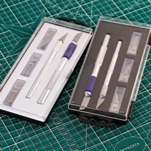 Factory Direct Sales 17 Piece Aluminum Alloy Hand Carving Knife Set Stainless Steel Easy Carry Multi Functional DIY Quick Change