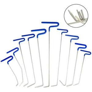 Factory Direct Sales Accept Customized Orders Paintless Dent Rods PDR Steel Hook Rods Set Reach Behind Panel Dent Repair