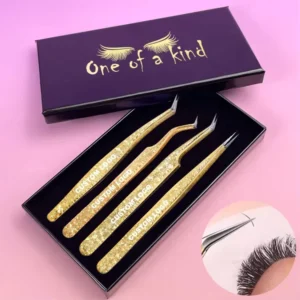 Factory Direct Stainless Steel Eyelash Tweezers for Eyelash Extension Tools Custom Logo