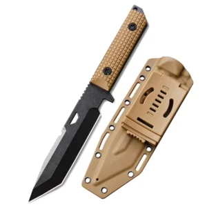 Factory High Hardness Stainless Steel Hunting Camping Knives Fiberglass Handle Outdoor Survival Fixed Blade Knife