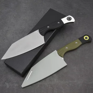 Factory High quality 4010 DIY OEM Fixed Blade Kitchen Knife G10 Handle 5cr13 Steel Sharp Fruit Vegetable Meat Cutting