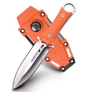 Factory OEM High Carbon Steel Industrial Grade Multi Functional Straight Hunting Camping Fishing Knife ABS Steel