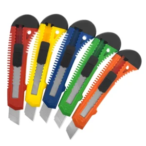 Factory Price Multi functional Smooth Sliding Blade Plastic Utility Knife for Paper Cutting Free Sample