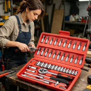 Factory Ratchet Wrench Tools Set Box Mechanic 46pcs 1/4-inch Socket Set Car Tool Spanner Set
