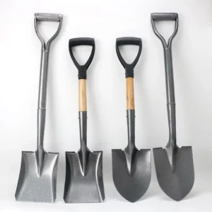 Factory Sale Hand Tools Construction Square Point Shovel Carbon Manganese Garden Steel Spade With Handle