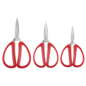 Factory Stainless Steel Scissors Household Traditional Tailor Shears Red PP Handle Chinese Scissors