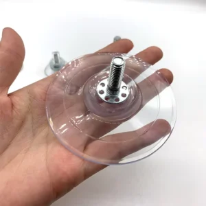 Factory Supply Custom M4 M5 M6 M8 Transparent Screw PVC Suction Cup with Screw Nut for Car Window Insert Injection Molding OEM