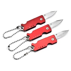Factory Supply Multi-functional Stainless Steel Pocket Keychain Mini Folding Knife for Outdoor Self-defense