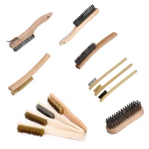 Factory Supply OEM Heavy Duty Industrial Nylon Brass Carbon Stainless Steel Wood Handle Wire Scratch Brushes