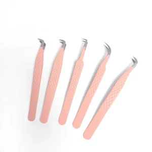 Fast Custom Logo Tweezers High Quality Private Label Eyelash Tweezers OEM ODM Quick Sample Professional Lash Tools