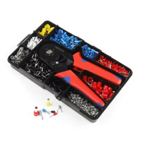 Ferrule Crimping Terminals Tool Kit HSC 6 4A 23 7AWG 0.25 10mm² Crimper Kit with 1200pcs Wire Terminals Connector Set