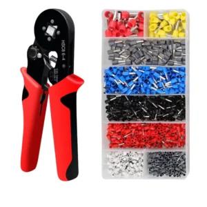 Ferrule Crimping Tools Kit 0.25 10mm² Self Adjustable Ratchet Wire Crimping Plier Crimper Plier Tubular Terminals Clamp Tools