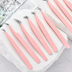 Fiber Tip Grafted Eyelash Extension Tweezers High Quality Degree Volume Lash Extension Tools Professional Eyelash Tweezer