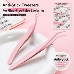 Fiber Tip Tweezers for Eyelash Extension with Fiber Grip