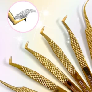 Fiber Tips Professional Diamond Tweezer Plastic Silver Tweezers Custom logo Stainless Steel Tweezers