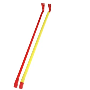 Firefighting Breaching Tool Crowbar, Carbon Steel Pry Bar with Steel Pointed and Flat Head, Construction Site Demolition Tool