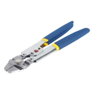 Fishing Mini Bench Crimping Tool Wire Rope Swager Aluminum Double Barrel Ferrule Crimper Side Cutter High Carbon Steel 4 Crimp