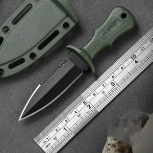 Fixed Blade Neck Knife Set Tanto Knives with Plastic Sheaths Compact Durable Outdoor Tools