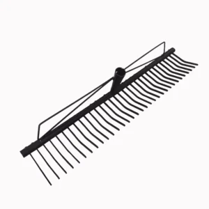 Flat Bed Rake Multiple Teeth for Soil Loosening Leveling Thickened Iron Manganese Steel Construction Home Use Vegetable Gardens