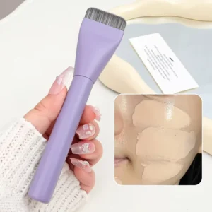 Flat Head Spatula Makeup Brush Nylon Synthetic Hair for Liquid Foundation Blending Face Use