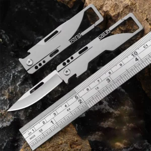 Folding Knives with 5cr13mov Steel Blade and Titanium Alloy Handle for Camping Pocket Knife