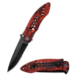 Folding Pocket Knife with Stainless Steel & Aluminum Handle Gift Quality Knives