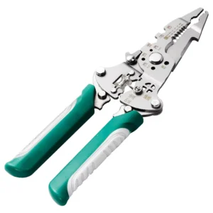 Folding Stainless Steel Wire Stripper & Crimping Pliers Electrician’s Special Multifunctional Wire Crimper Chrome Plated 10 AWG