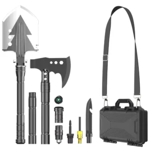 Folding Survival Aluminum Alloy Outdoor Multifunctional Engineer Shovel Axe Set Tool Box Camping Adventures