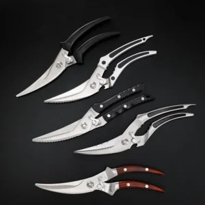 Food Grade Stainless Steel Heavy Duty Plastic Black Kitchen Scissors Eco Friendly Dishwasher Safe Durable 25*6cm