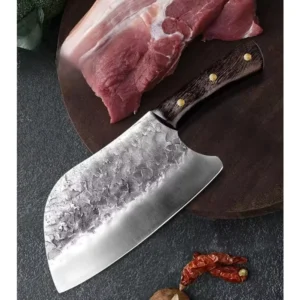 Forged Kitchen Knives Wooden Handle Slicing Knives Hammer textured Stainless Steel Commercial Chef Meat Slicing Knives