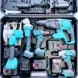 Four Piece Hammer Angle Grinder Cutting Machine Rechargeable Lithium Electric Drill Wrench Electric Tool Set Hand Tool Kit