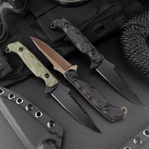 Full Handle 7Cr13MoV Nylon Fiber Outdoor Camping Hunting Knife EDC Survival Multi Purpose Tool Industrial High Hardness DIY