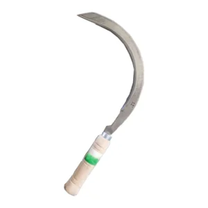 Full Hardened Steel Wooden Handle Sawtooth Sickle Agricultural Crop Pruner Weeds Killer Weeder Vegetable Grass Hook Cutter