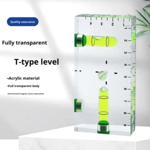Fully Transparent Industrial T-Shaped Level Strong Magnetic High-Precision 0.5mm Accuracy Portable Level for Household Use
