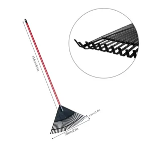 GIYU Professional Industrial Grade 27 Tine PP Head Garden Rake Wooden Handle Lightweight 0.7kg 1 Year Warranty Factory Direct