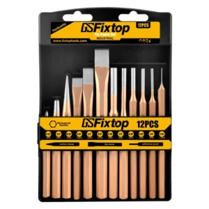GSFIXTOP High Quality 12 Piece Punching Set 12Pcs Punch and Chisel Set Center Punch Kit