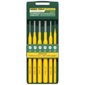GSFIXTOP High Quality 6 Piece Set of Cylindrical Punch 6Pcs Punch and Chisel Set