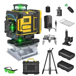 GUANDE 16 Lines 4D Green Laser Level 360° Self Leveling Cordless Lithium ion for Industrial & Outdoor Use