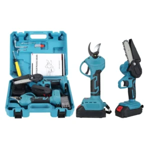 Garden Cordless Electric Chainsaw Pruner Industrial Steel Wood Cutting Machine Battery Power Shear