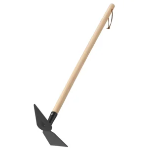 Garden Double Hoe with Wooden Handle A3 Hand Farm Hoe for Loosen Soil