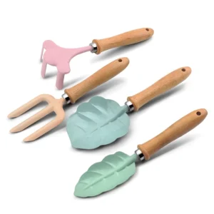 Garden Hand Tools Children Hand Tool Kit Wood Handle Kids Small Garden Tool Set Toy for Kids Gardening Rake Shovel Spade