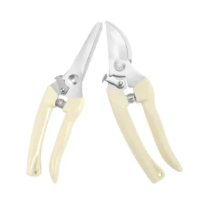 Garden Shears Pruning Scissors Gardening Tools Use for Florist Sharp White Steel Anvil Snips
