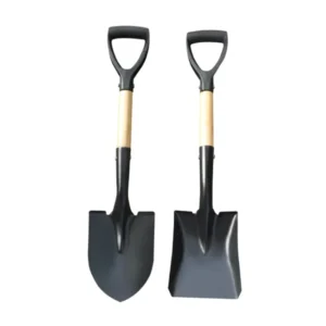Garden Shovel Square Shovel with Garden Point Stainless Steel Carbon Steel Spade with Wooden Handle
