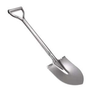 Garden Spade Shovel for Digging D-grip Handle Round Point Metal Shovels for Gardening