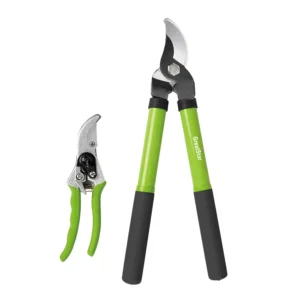 Garden Tool Kits and Flowerbed 2PC Pruner Set Include 1PC 15″ (380mm) Garden Lopper and 1PC 8″ (205mm) Garden Pruner