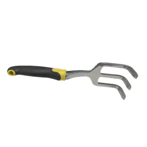 Garden Tools Aluminium Hand Garden Rake Digging Tool With Yellow Rubber Handle for Planting and Cultivating Flowers