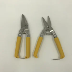 Garden Tools Yellow Handle Stainless Steel Pruner Scissors with 2 Inch Cutting Capacity Garden Scissors